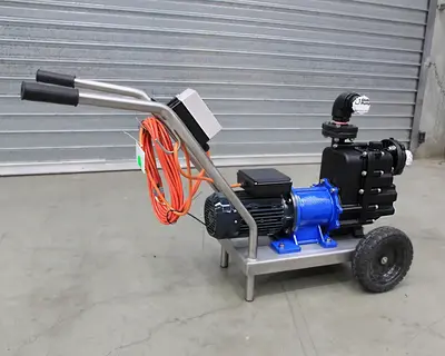 Techniflo pump on a trolley - Global Pumps Australia August 2026