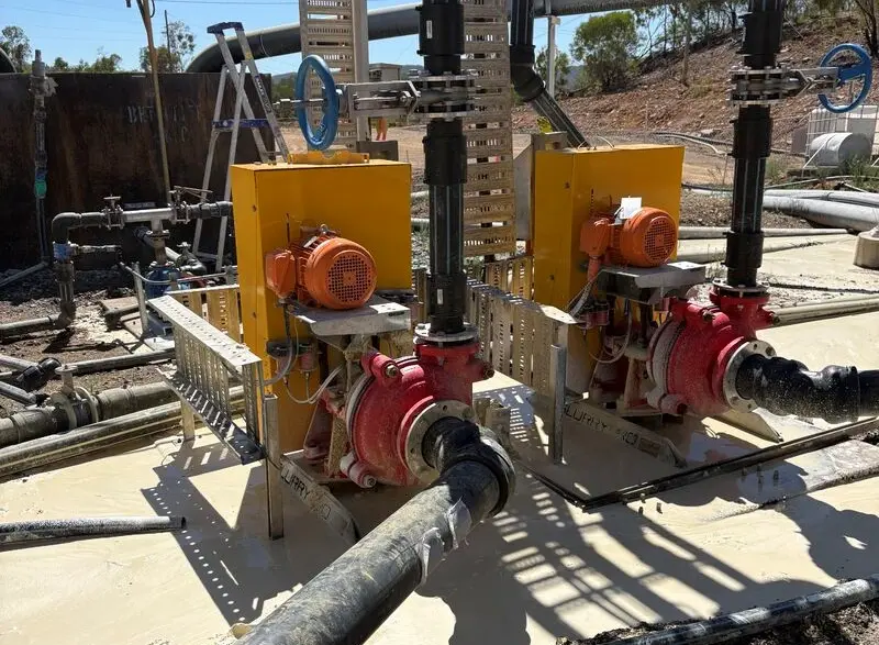 slurry pumps on site