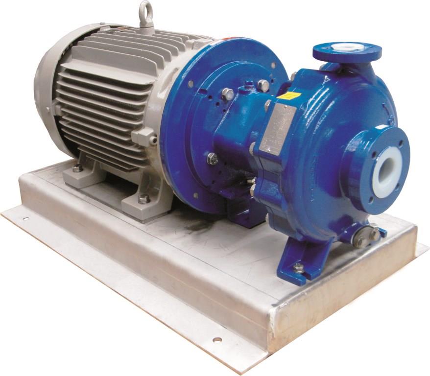 Centrifugal non-metallic sealless pumps for corrosive and/or hazardous solutions